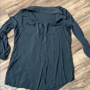 Charcoal grey collared long sleeve